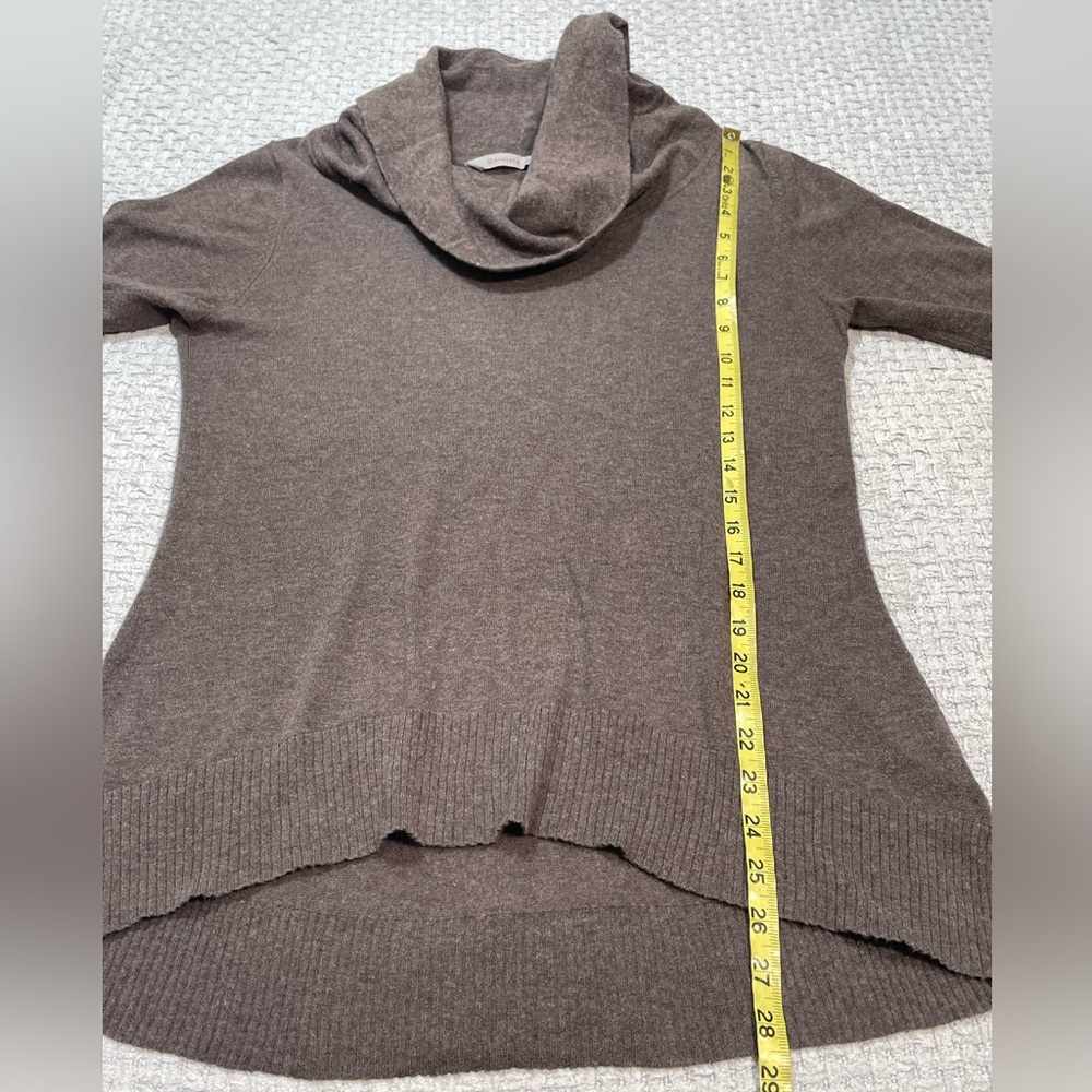 Athleta Women Pullover Cowl Neck Sweater Top Size Large Cotton Wool Blend Brown - Picture 12 of 13